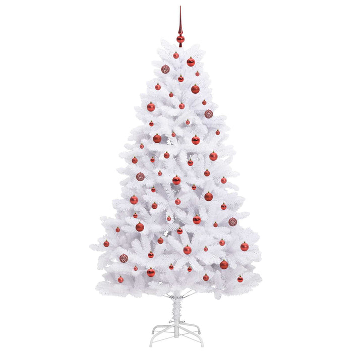 Albero di Natale Artificiale con Rami Pieghevoli Bianco 210 cm 3426603