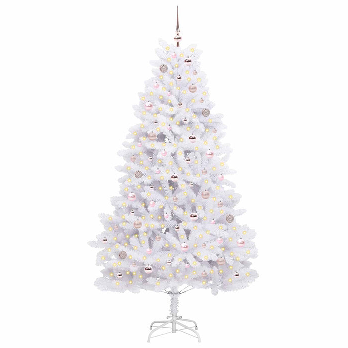 Albero di Natale Artificiale con Rami Pieghevoli Bianco 210 cm 3426605