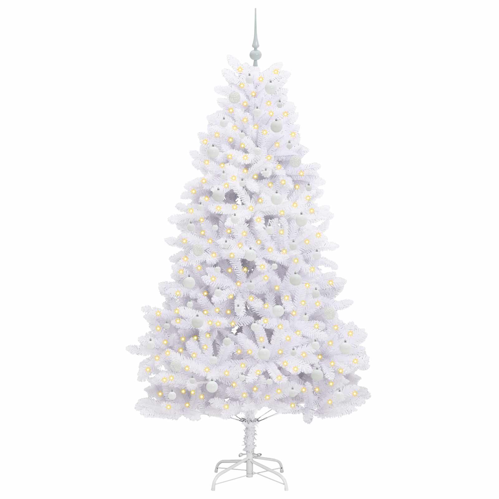 Albero di Natale Artificiale con Rami Pieghevoli Bianco 210 cm 3426606