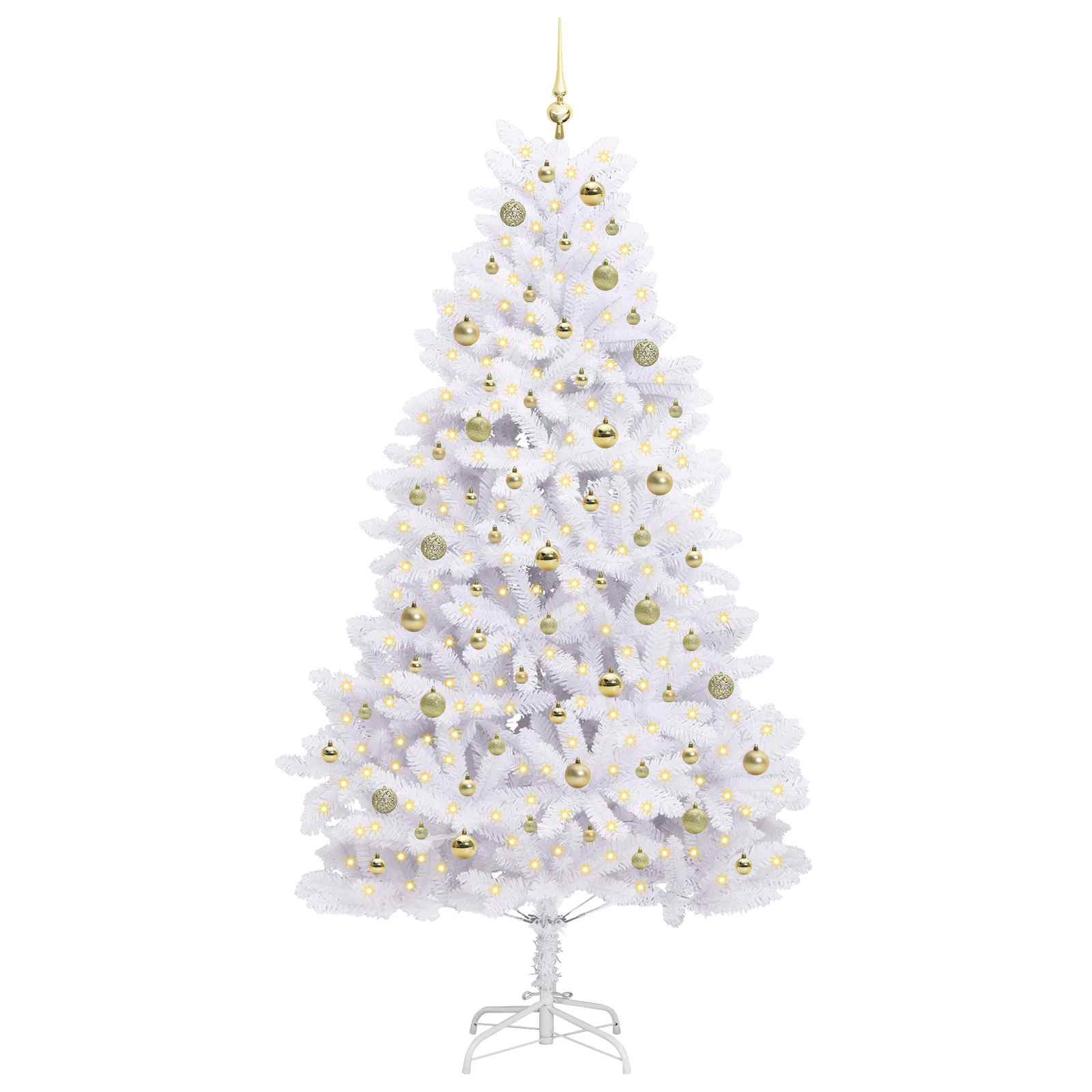 Albero di Natale Artificiale con Rami Pieghevoli Bianco 210 cm 3426607