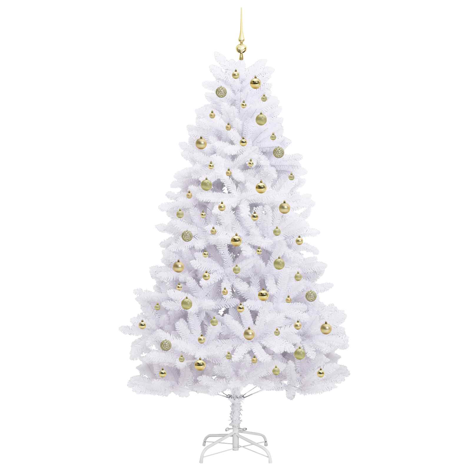 Albero di Natale Artificiale con Rami Pieghevoli Bianco 210 cm 3426607