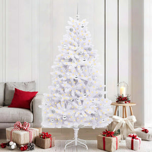 Albero di Natale Artificiale con Rami Pieghevoli Bianco 210 cm 3426608
