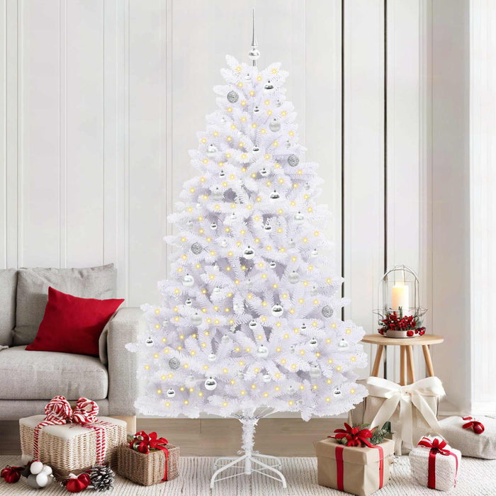 Albero di Natale Artificiale con Rami Pieghevoli Bianco 210 cm 3426608