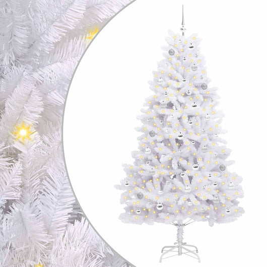 Albero di Natale Artificiale con Rami Pieghevoli Bianco 210 cm 3426608