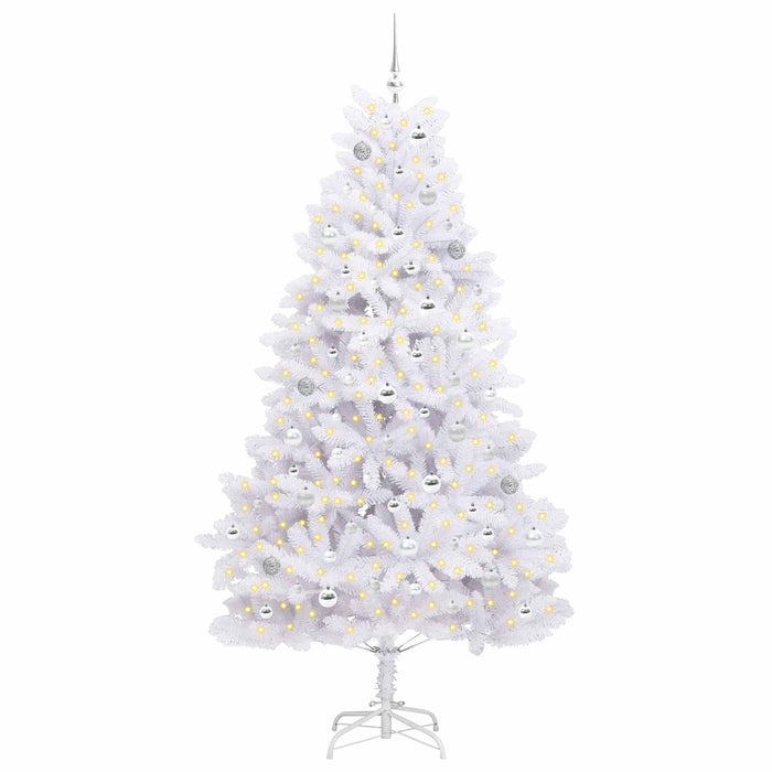 Albero di Natale Artificiale con Rami Pieghevoli Bianco 210 cm 3426608