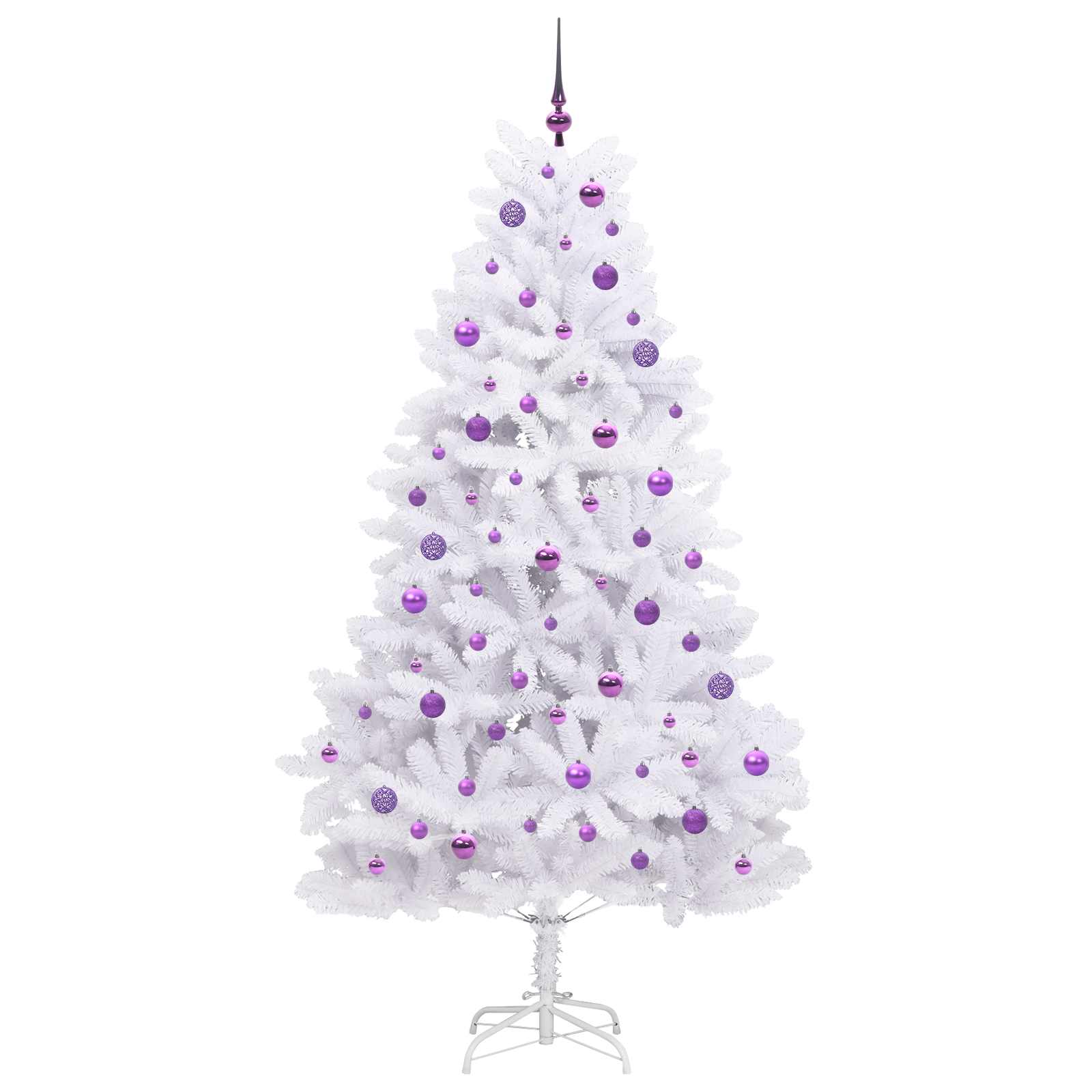 Albero di Natale Artificiale con Rami Pieghevoli Bianco 210 cm 3426609
