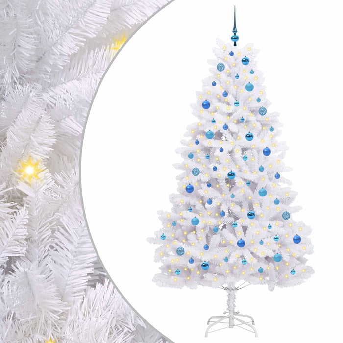 Albero di Natale Artificiale con Rami Pieghevoli Bianco 210 cm 3426610