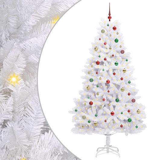 Albero di Natale Artificiale con Rami Pieghevoli Bianco 210 cm 3426611