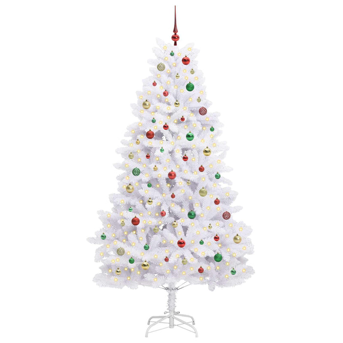 Albero di Natale Artificiale con Rami Pieghevoli Bianco 210 cm 3426611
