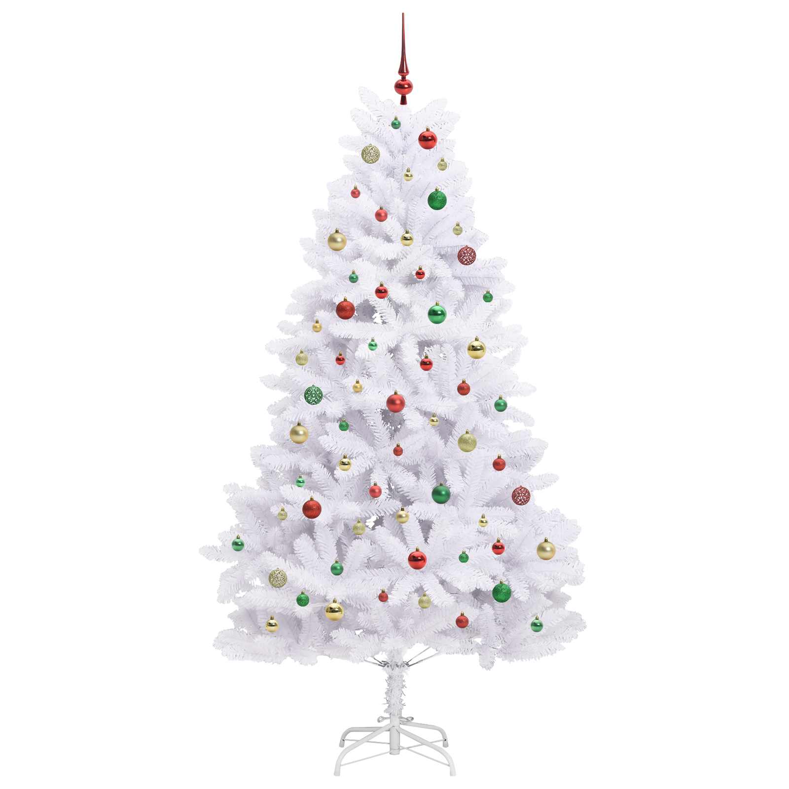 Albero di Natale Artificiale con Rami Pieghevoli Bianco 210 cm 3426611