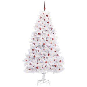 Albero di Natale Artificiale-Albero Natalizio con Rami Pieghevoli Bianco 240 cm 174792
