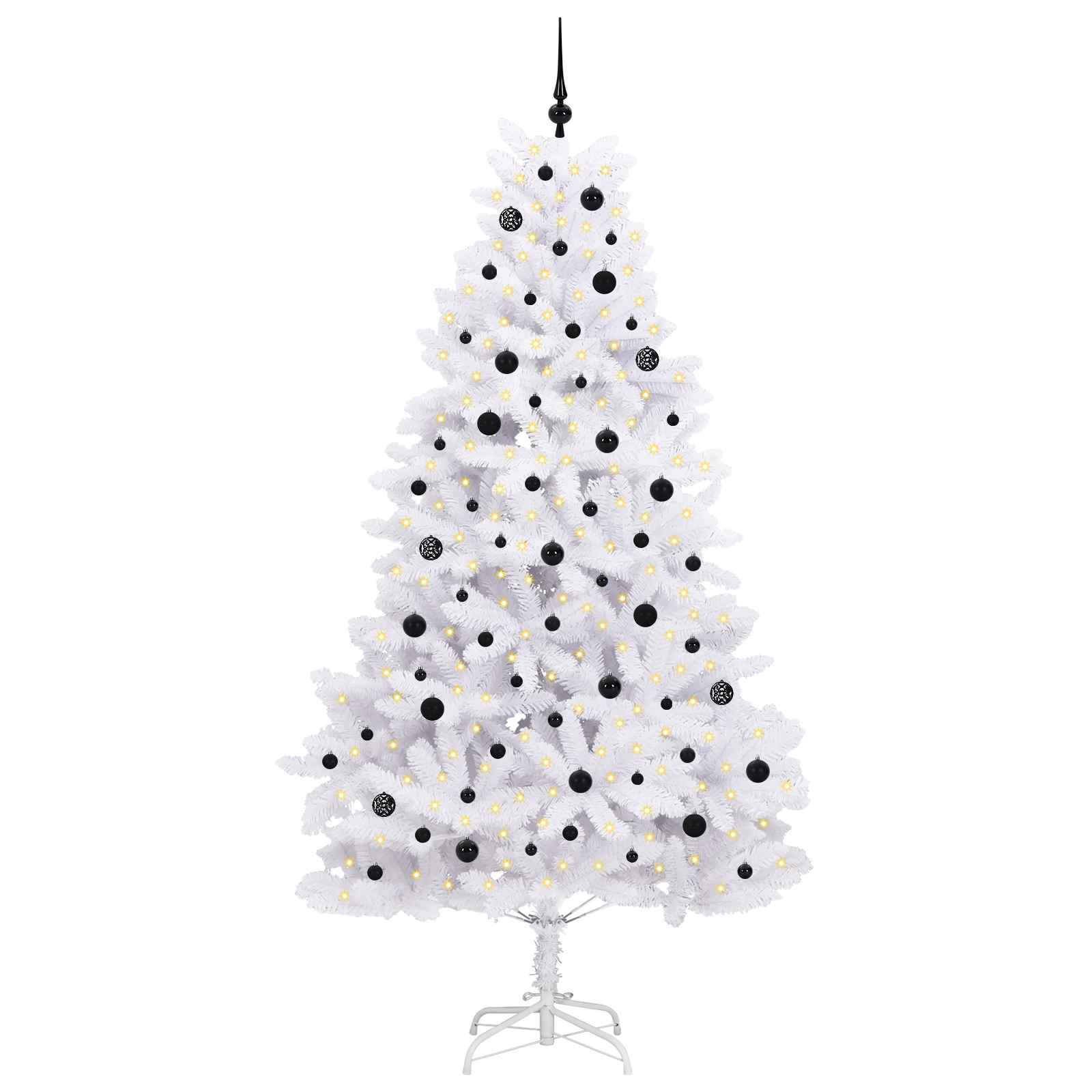 Albero di Natale Artificiale-Albero Natalizio con Rami Pieghevoli Bianco 240 cm 411245