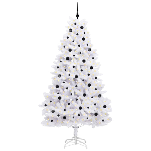 Albero di Natale Artificiale-Albero Natalizio con Rami Pieghevoli Bianco 240 cm 411245