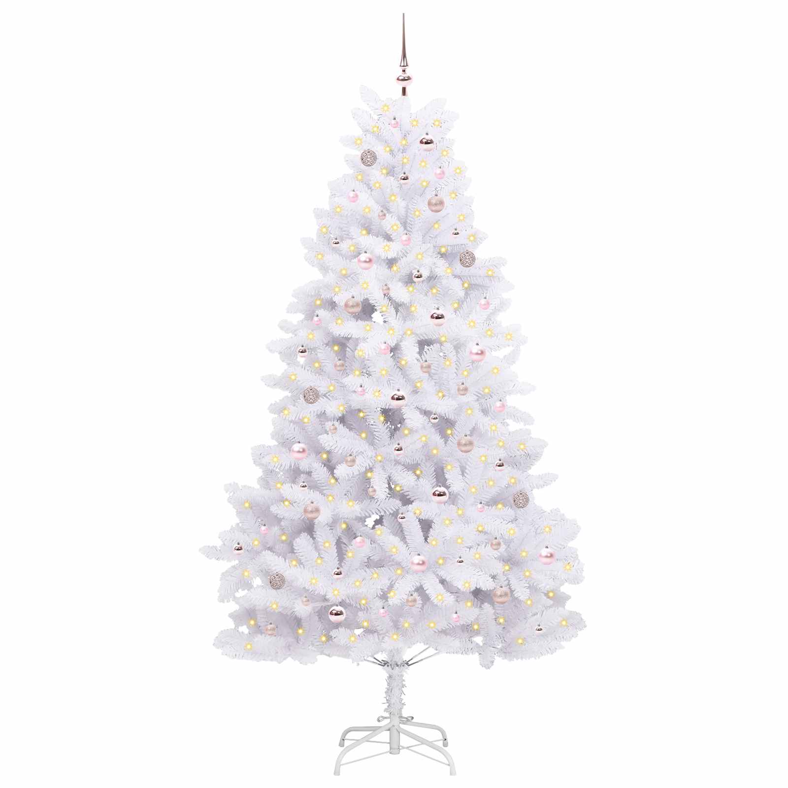Albero di Natale Artificiale con Rami Pieghevoli Bianco 240 cm 3426614