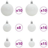 Albero di Natale Artificiale con Rami Pieghevoli Bianco 240 cm 3426615