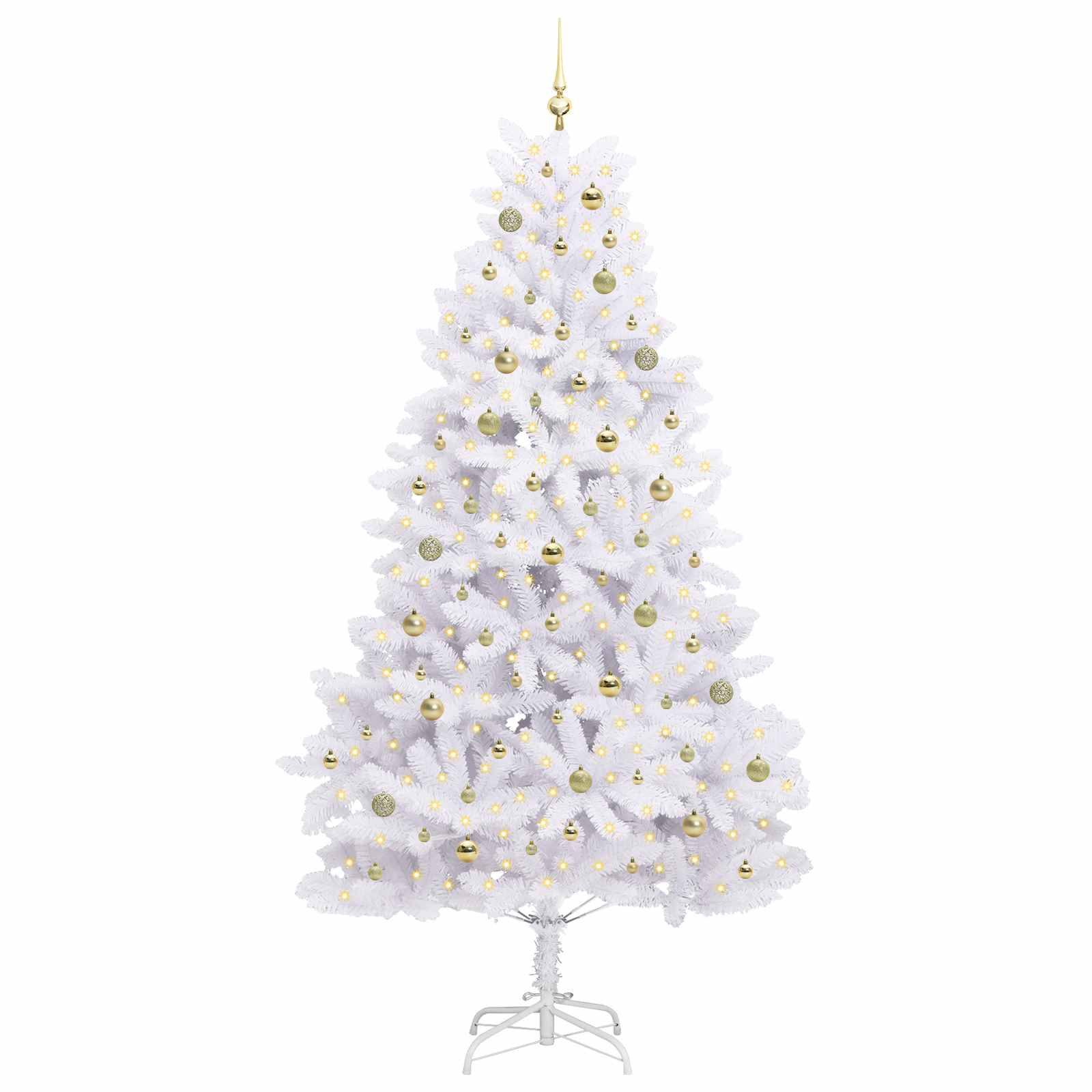 Albero di Natale Artificiale con Rami Pieghevoli Bianco 240 cm 3426616
