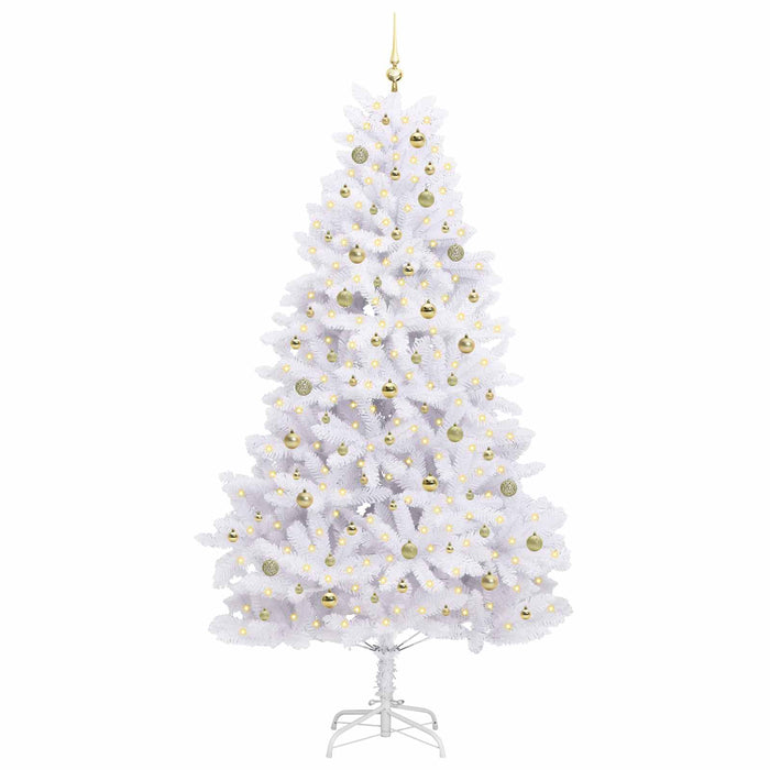 Albero di Natale Artificiale con Rami Pieghevoli Bianco 240 cm 3426616
