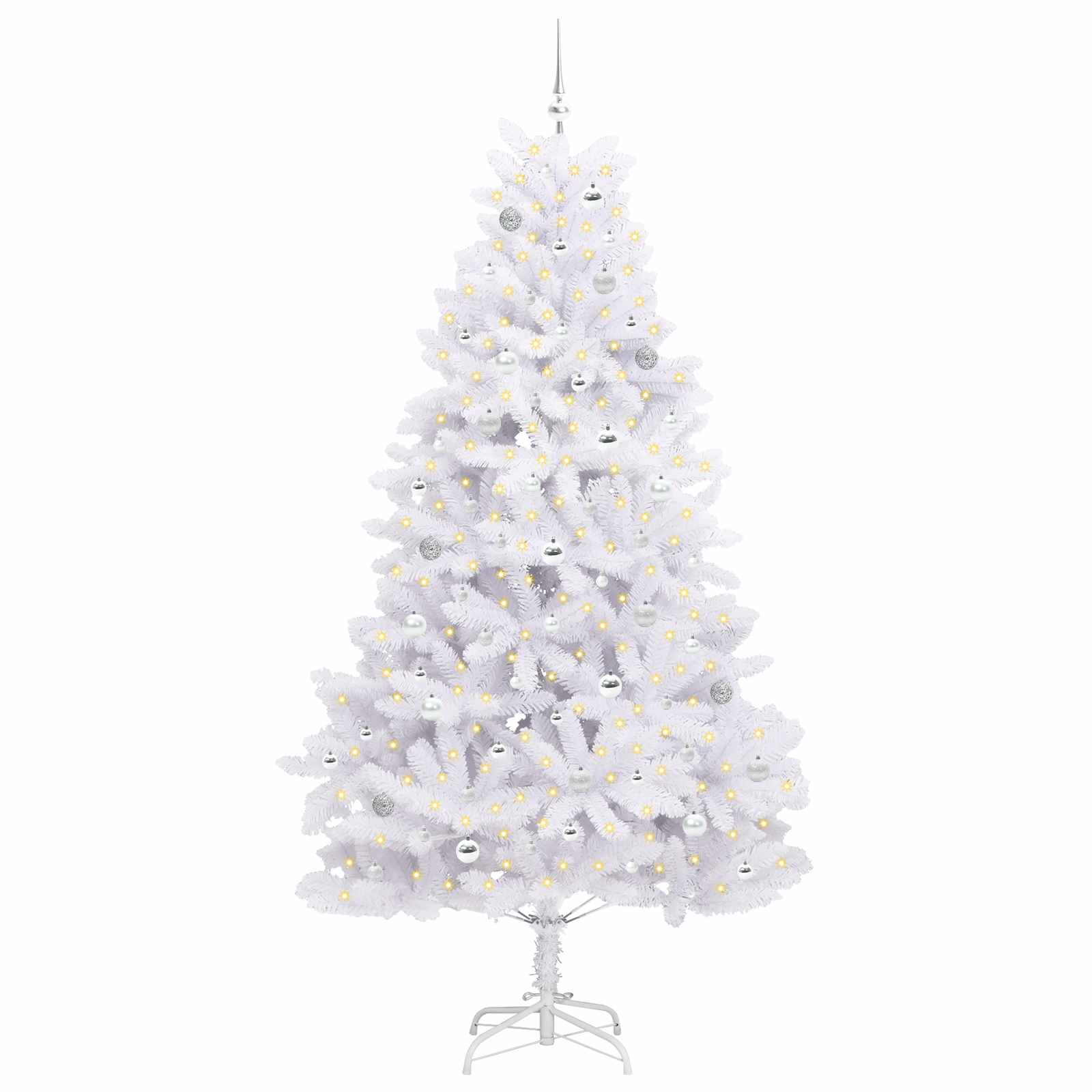 Albero di Natale Artificiale con Rami Pieghevoli Bianco 240 cm 3426617