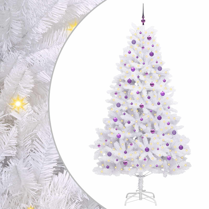 Albero di Natale Artificiale con Rami Pieghevoli Bianco 240 cm 3426618