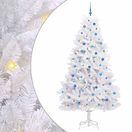 Albero di Natale Artificiale con Rami Pieghevoli Bianco 240 cm 3426619