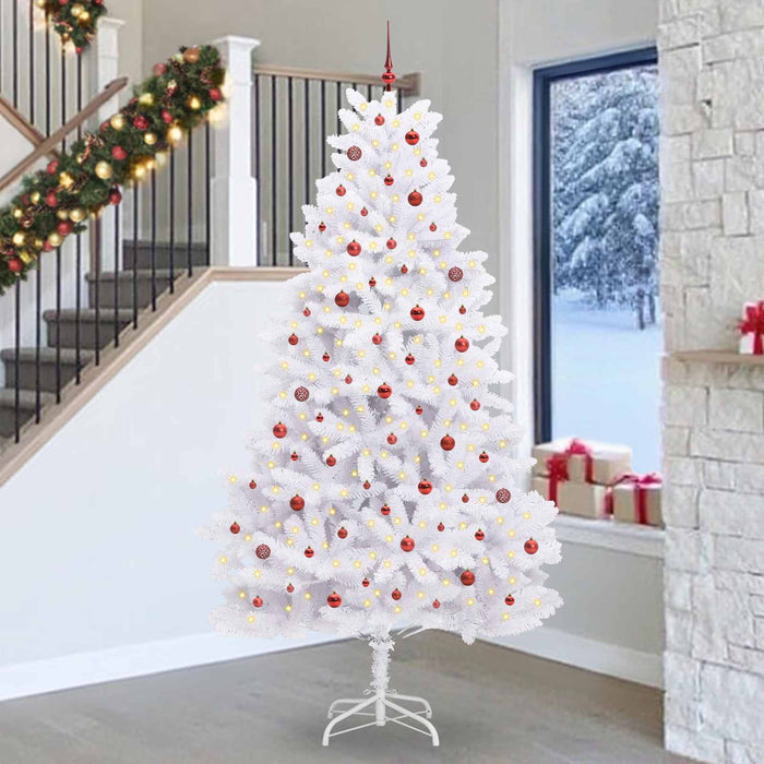 Albero di Natale Artificiale con Rami Pieghevoli Bianco 270 cm 3426621