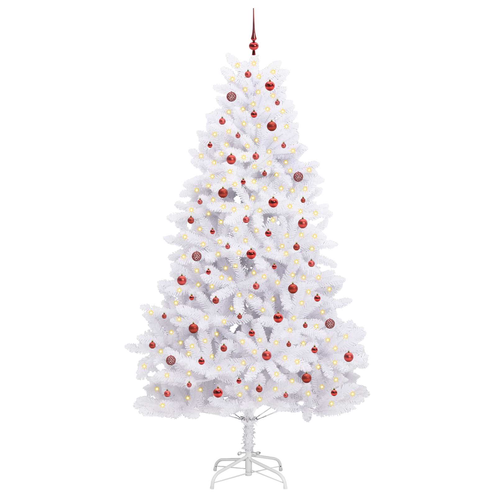 Albero di Natale Artificiale con Rami Pieghevoli Bianco 270 cm 3426621