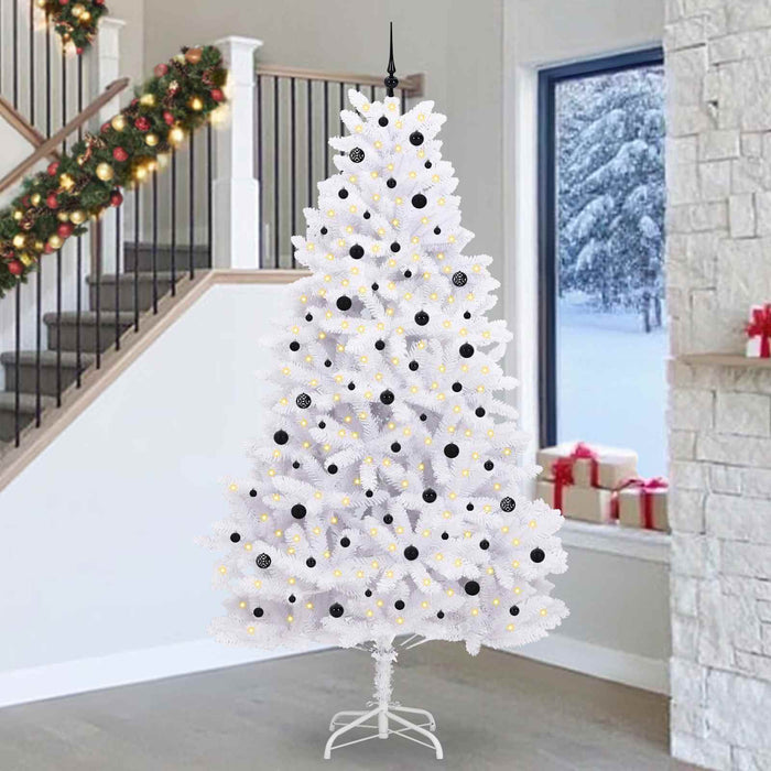 Albero di Natale Artificiale con Rami Pieghevoli Bianco 270 cm 3426622