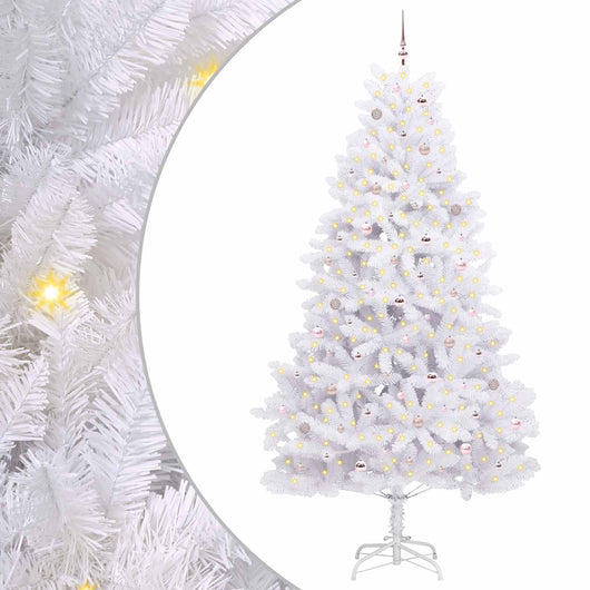 Albero di Natale Artificiale con Rami Pieghevoli Bianco 270 cm 3426623