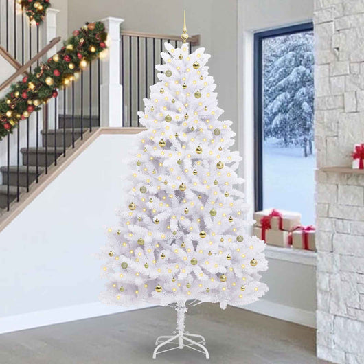 Albero di Natale Artificiale con Rami Pieghevoli Bianco 270 cm 3426625