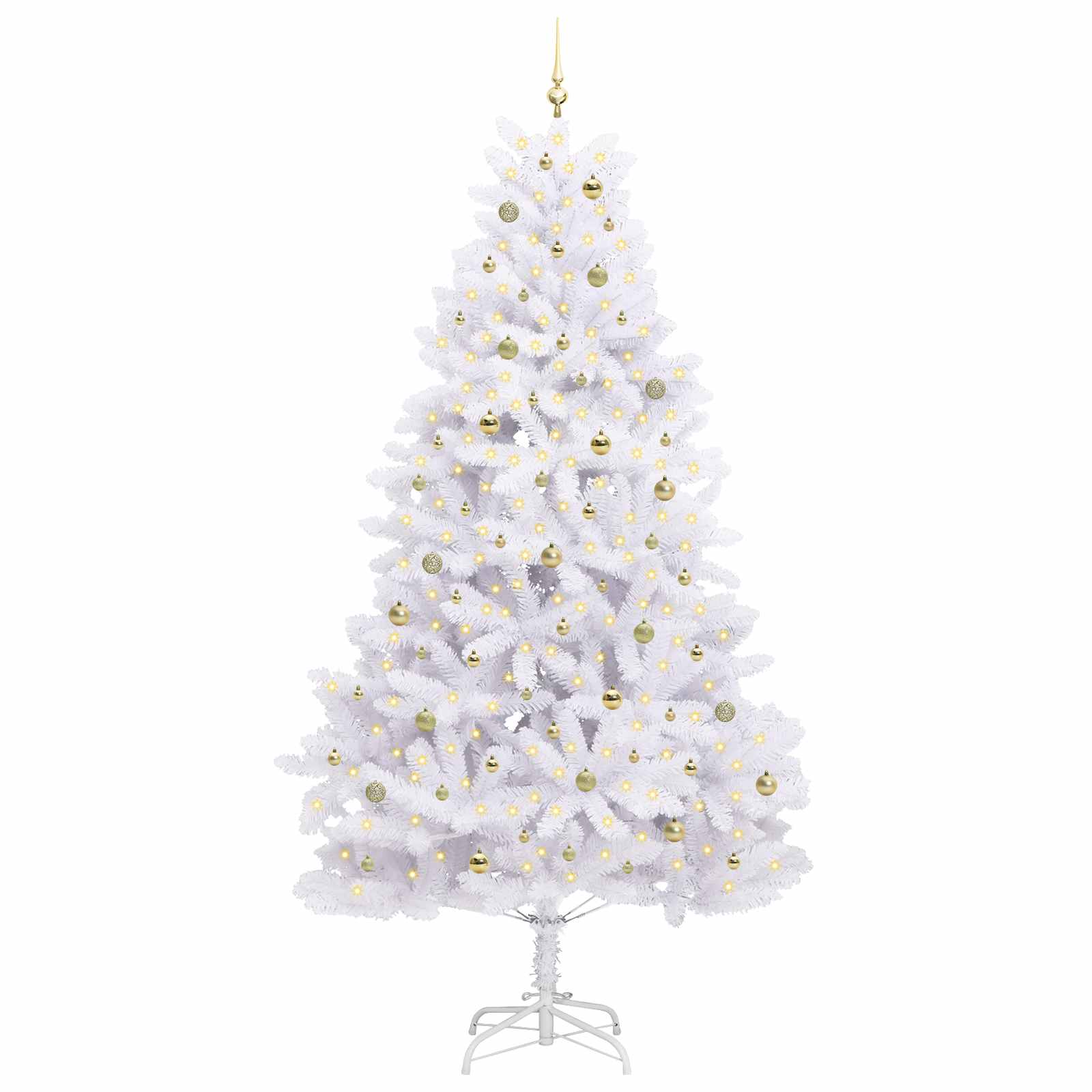 Albero di Natale Artificiale con Rami Pieghevoli Bianco 270 cm 3426625