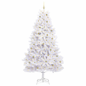 Albero di Natale Artificiale con Rami Pieghevoli Bianco 270 cm 3426625