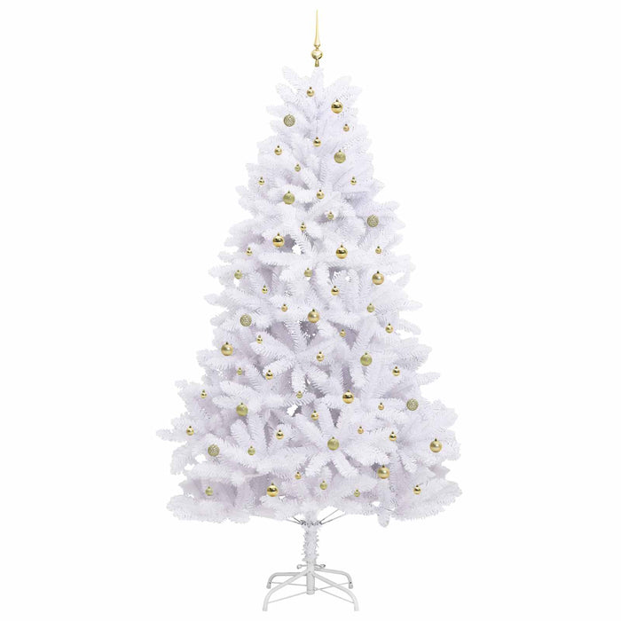 Albero di Natale Artificiale con Rami Pieghevoli Bianco 270 cm 3426625