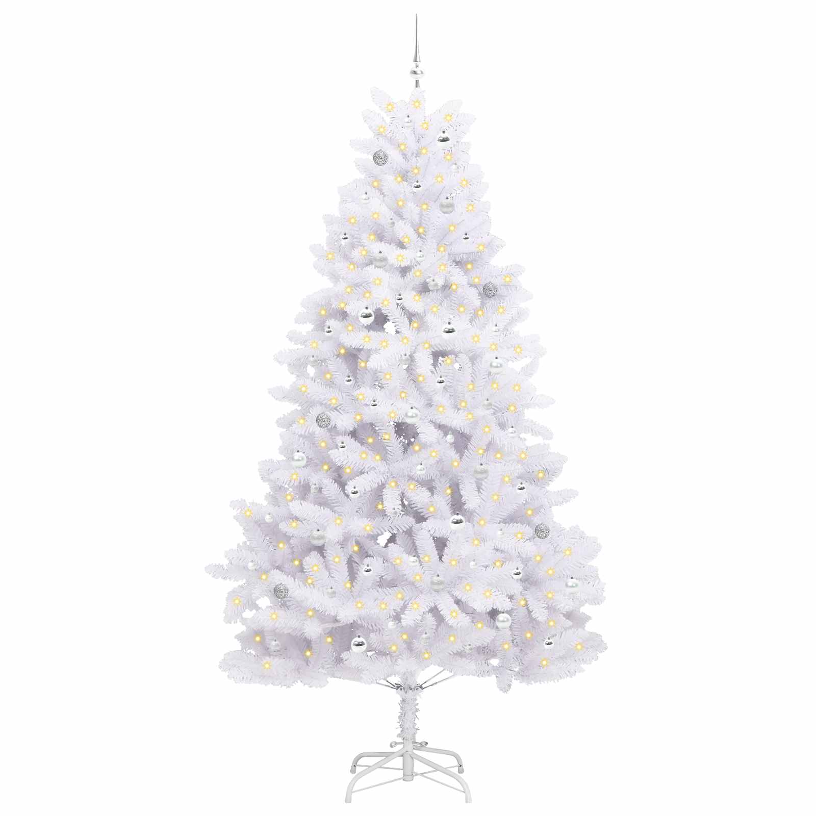 Albero di Natale Artificiale con Rami Pieghevoli Bianco 270 cm 3426626