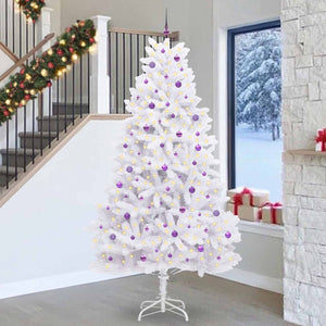Albero di Natale Artificiale con Rami Pieghevoli Bianco 270 cm 3426627