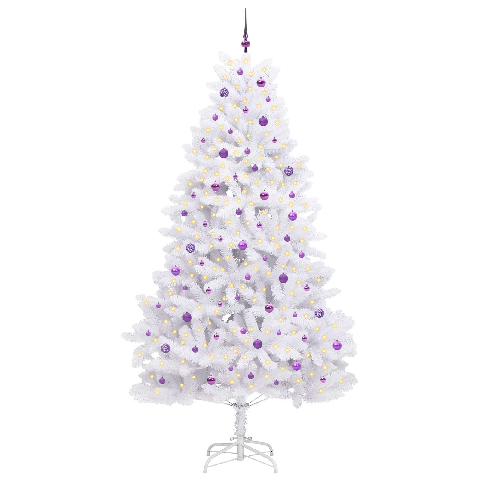 Albero di Natale Artificiale con Rami Pieghevoli Bianco 270 cm 3426627