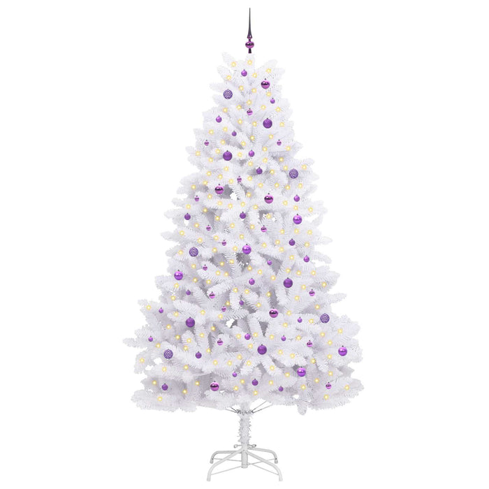 Albero di Natale Artificiale con Rami Pieghevoli Bianco 270 cm 3426627