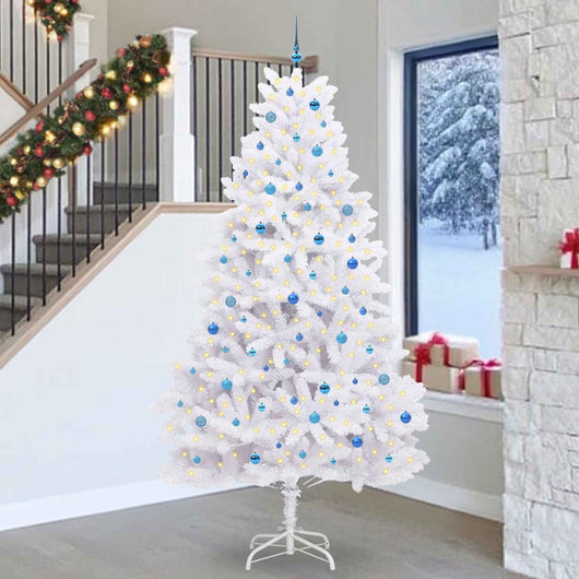 Albero di Natale Artificiale con Rami Pieghevoli Bianco 270 cm 3426628