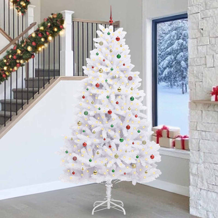 Albero di Natale Artificiale con Rami Pieghevoli Bianco 270 cm 3426629