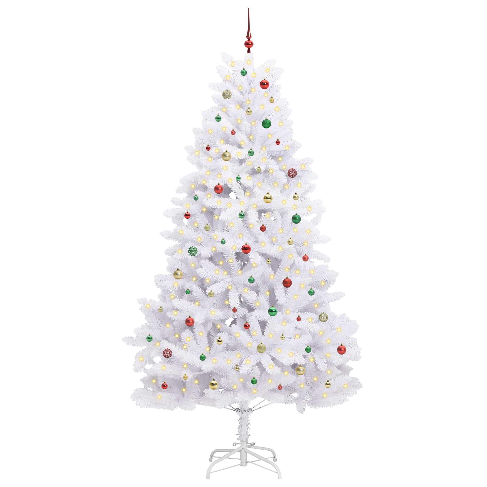 Albero di Natale Artificiale con Rami Pieghevoli Bianco 270 cm 3426629