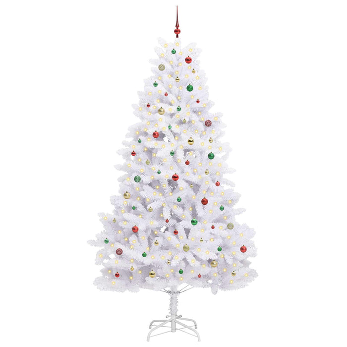 Albero di Natale Artificiale con Rami Pieghevoli Bianco 270 cm 3426629