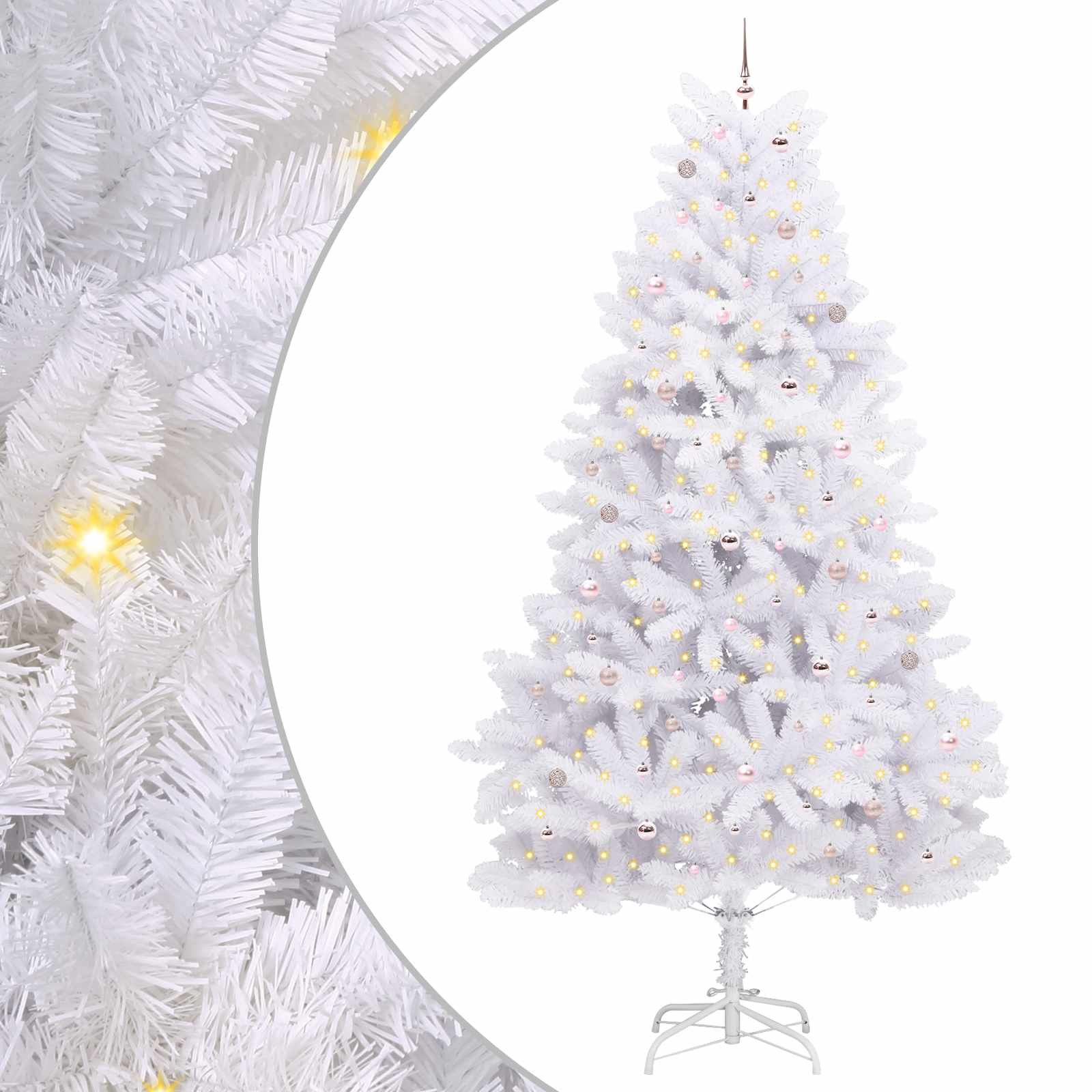 Albero di Natale Artificiale con Rami Pieghevoli Bianco 300 cm 3426632