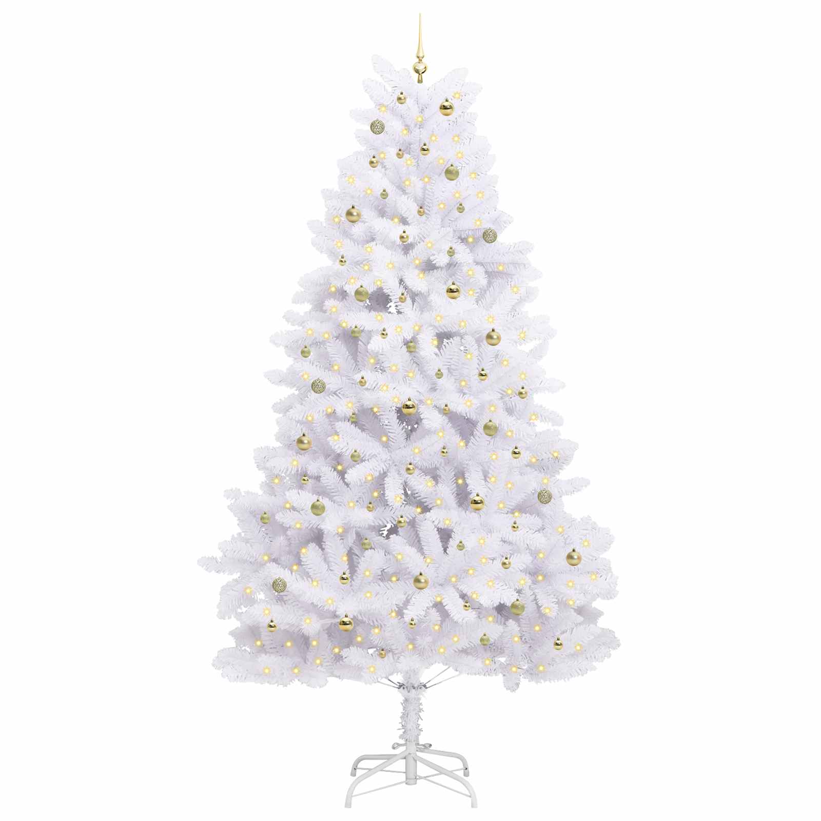 Albero di Natale Artificiale con Rami Pieghevoli Bianco 300 cm 3426634