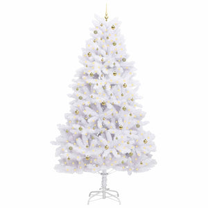 Albero di Natale Artificiale con Rami Pieghevoli Bianco 300 cm 3426634