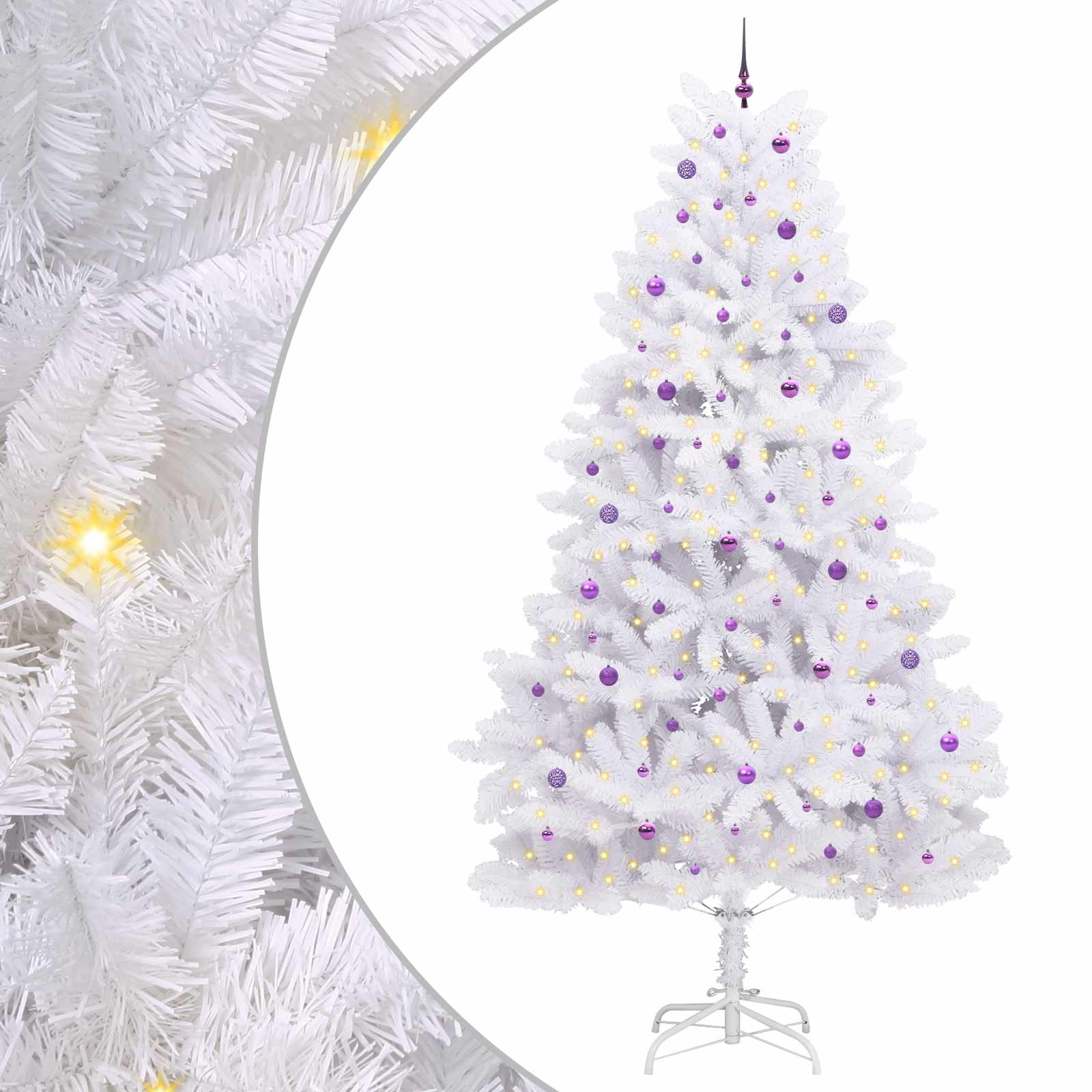 Albero di Natale Artificiale con Rami Pieghevoli Bianco 300 cm 3426636