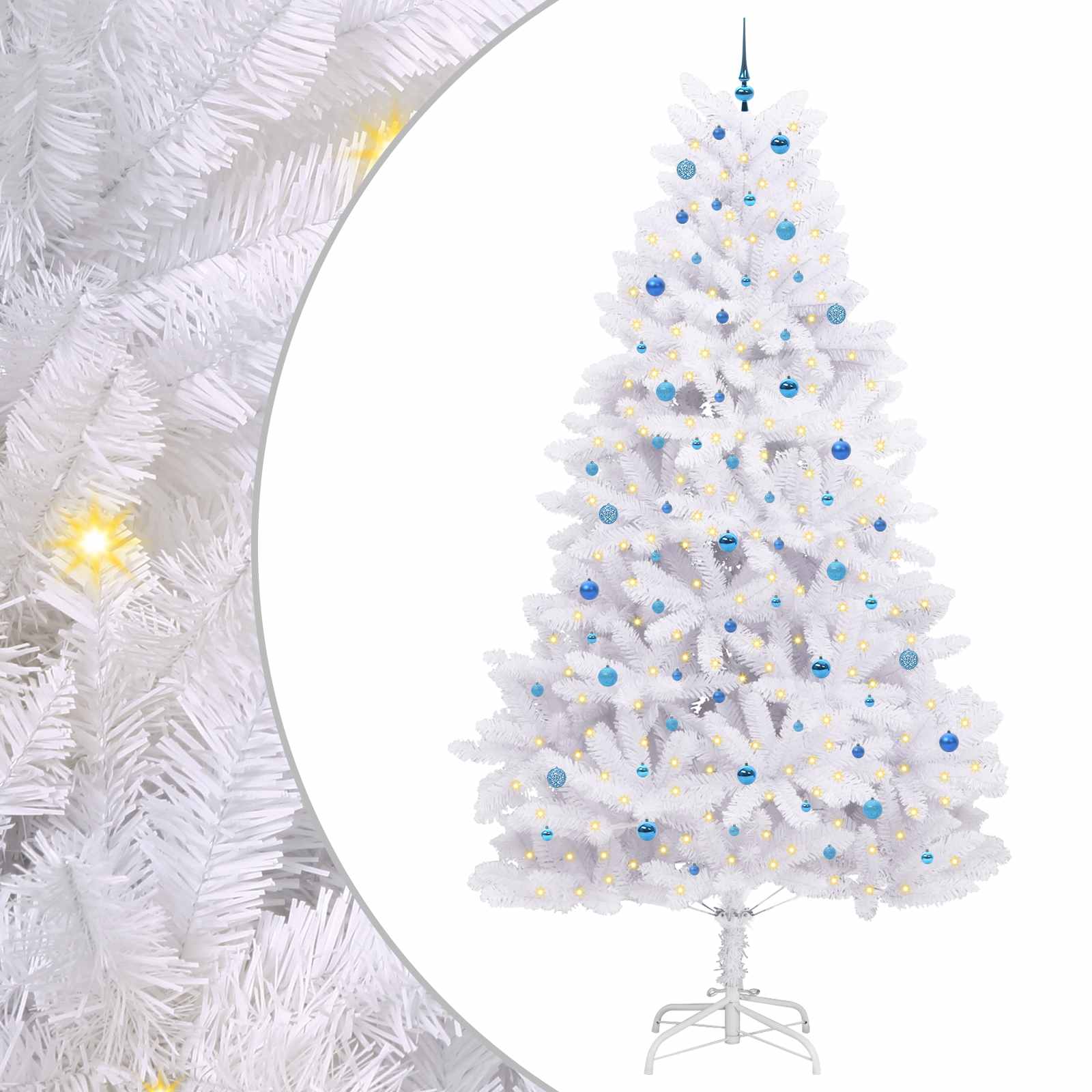Albero di Natale Artificiale con Rami Pieghevoli Bianco 300 cm 3426637