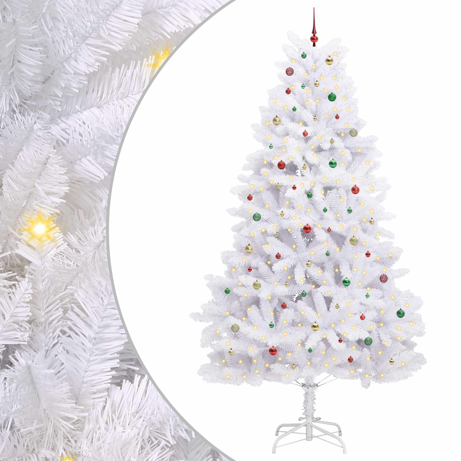 Albero di Natale Artificiale con Rami Pieghevoli Bianco 300 cm 3426638