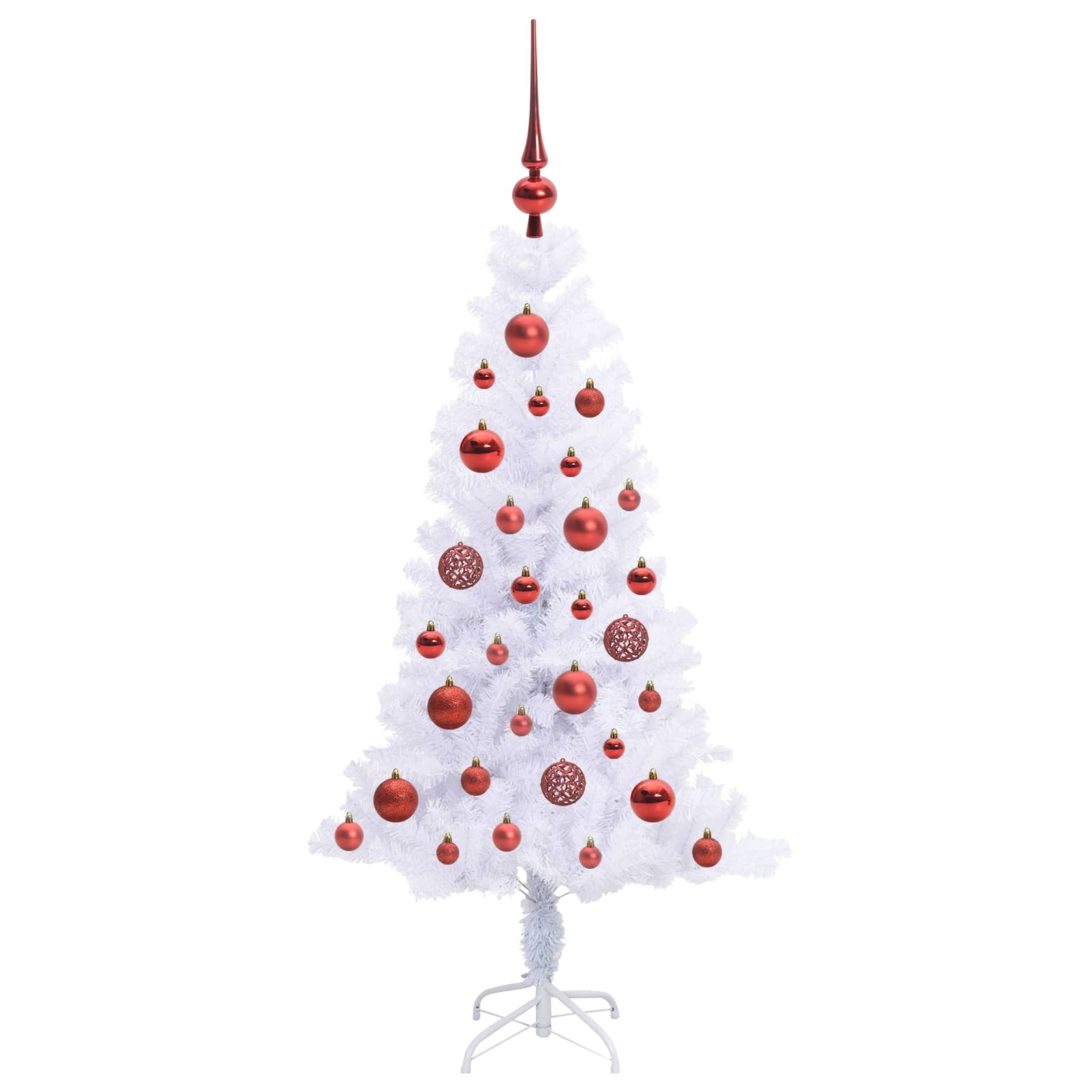Albero di Natale artificiale Bianco 120 cm PVC e Acciaio 3426639