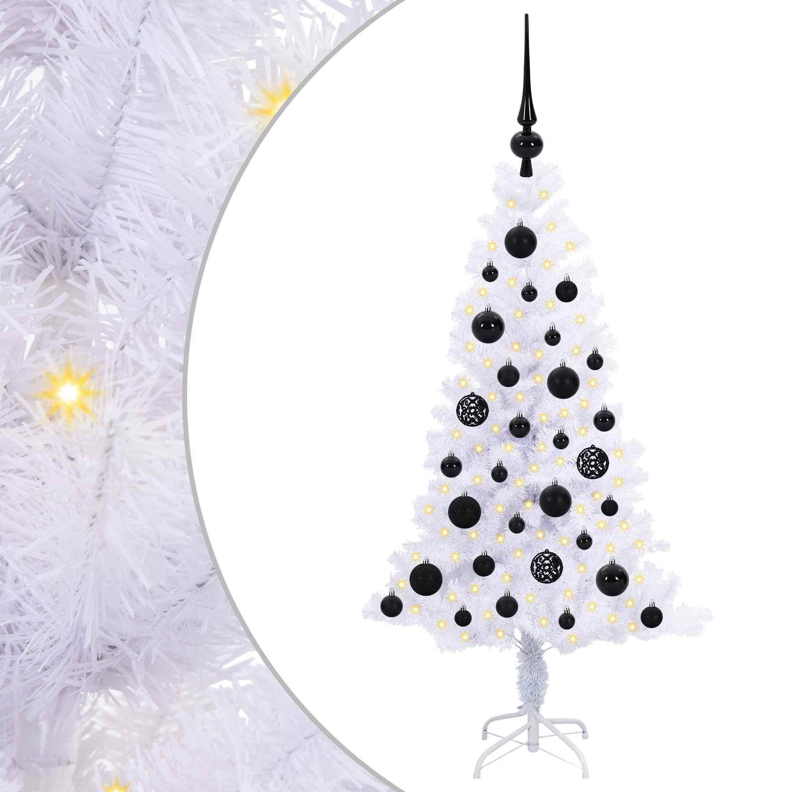 Albero di Natale artificiale Bianco 120 cm PVC e Acciaio 3426640