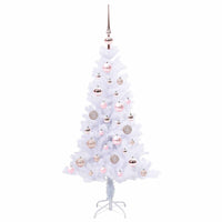Albero di Natale artificiale Bianco 120 cm PVC e Acciaio 3426641