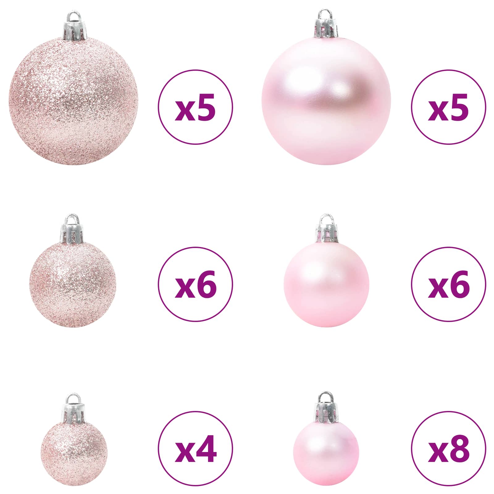 Albero di Natale artificiale Bianco 120 cm PVC e Acciaio 3426641